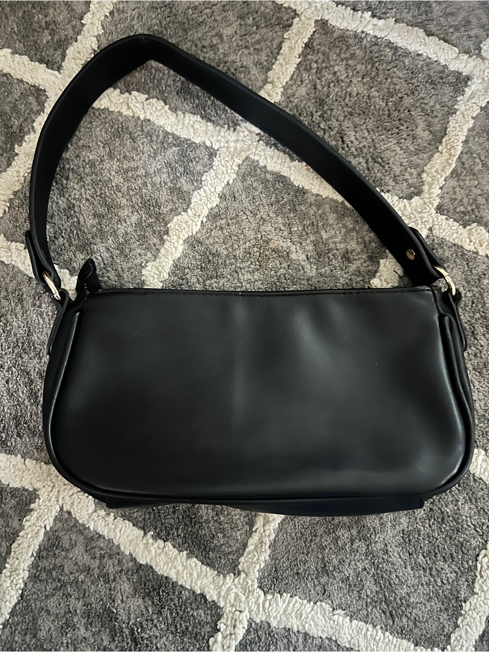 Classic Black Shoulder Bag